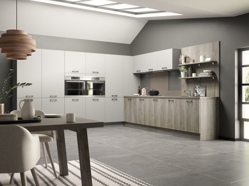 Symphony Hacienda Grey Driftwood Platinum Kitchen | Jigzaw Interiors, Stockwell