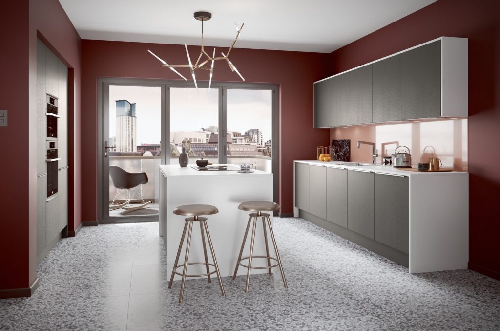 Symphony Inline Plaza Cobble Grey Kitchen | Jigzaw Interiors, Stockwell