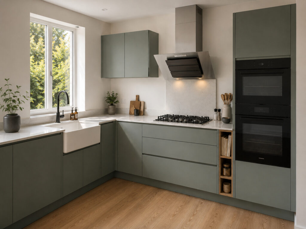 eucalyptus matt hacker kitchen  | Jigzaw Interiors, Stockwell